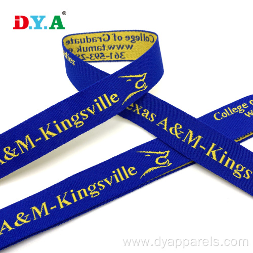 polyester jacquard webbing 1.5 cm blue yellow webbing